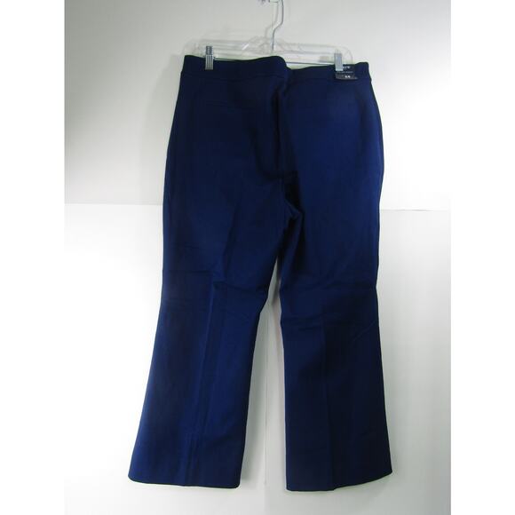 J. Crew Blue Kelsey Flare Pant Women's sz 14 34"x25" Minimalist Neutral Nautical - Picture 3 of 10